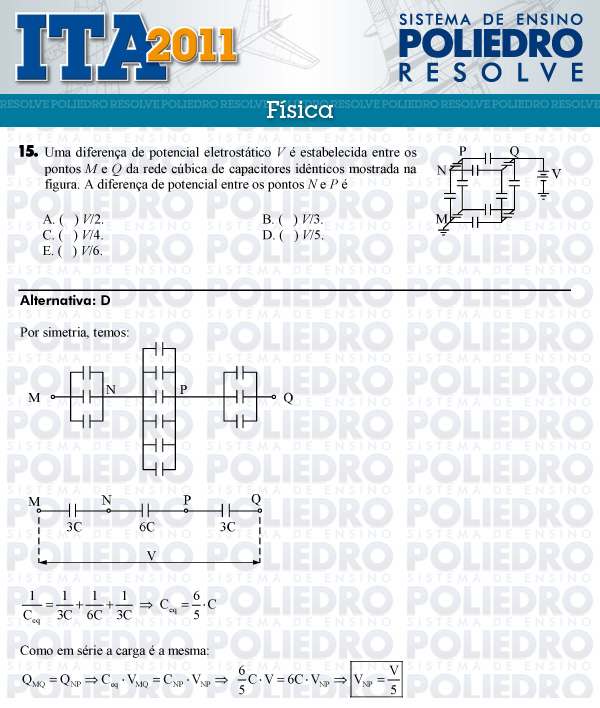 Questão 15 - Física - ITA 2011