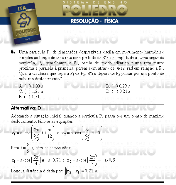 Questão 6 - Física - ITA 2008