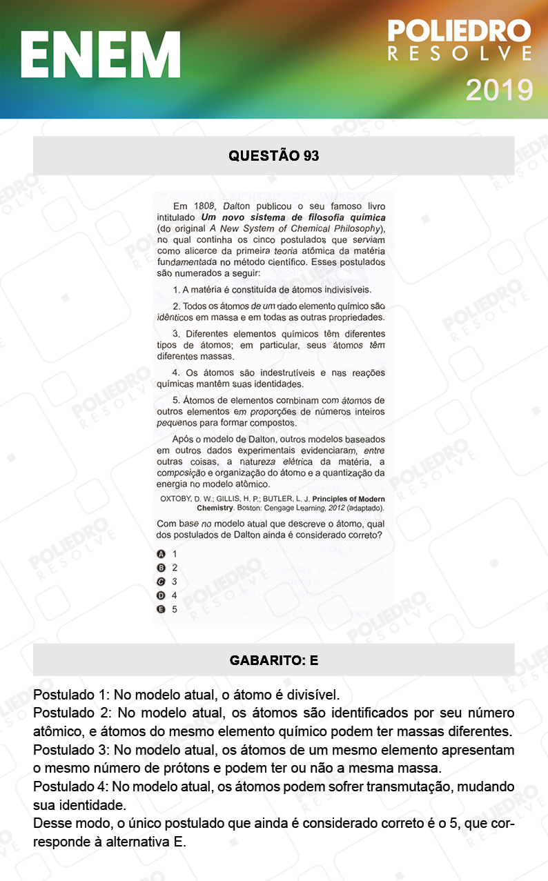 Questão 93 - 2º DIA - PROVA AMARELA - ENEM 2019