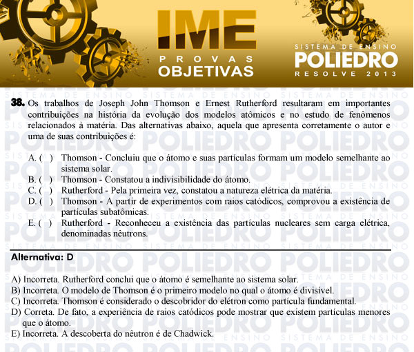 Questão 38 - Objetiva - IME 2013