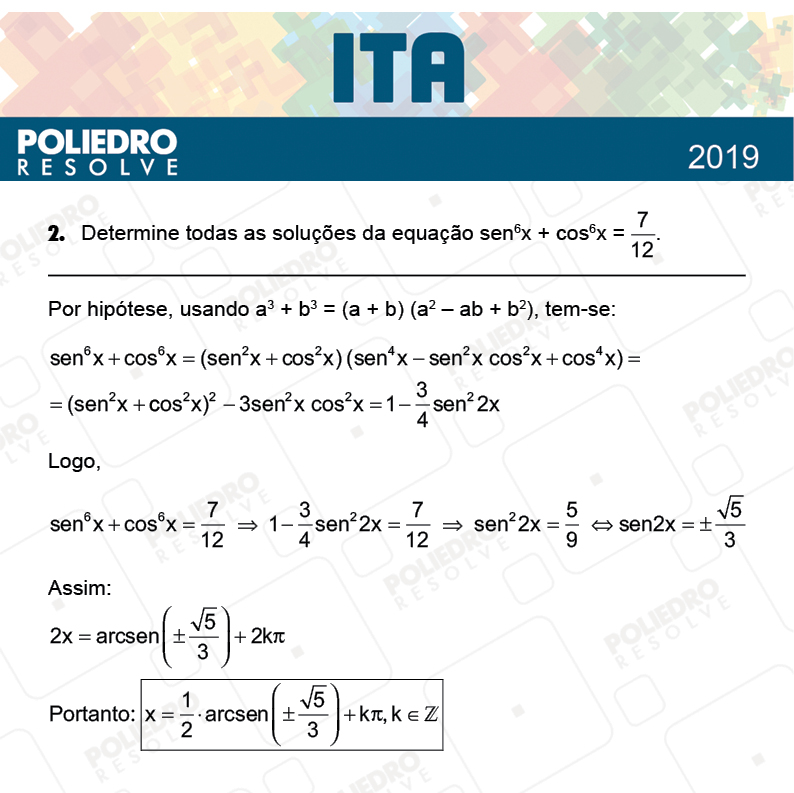 Dissertação 2 - 2ª Fase - 1º Dia - MAT / QUI - ITA 2019