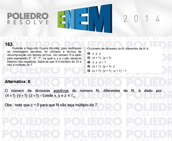 Questão 163 - Domingo (Prova Cinza) - ENEM 2014