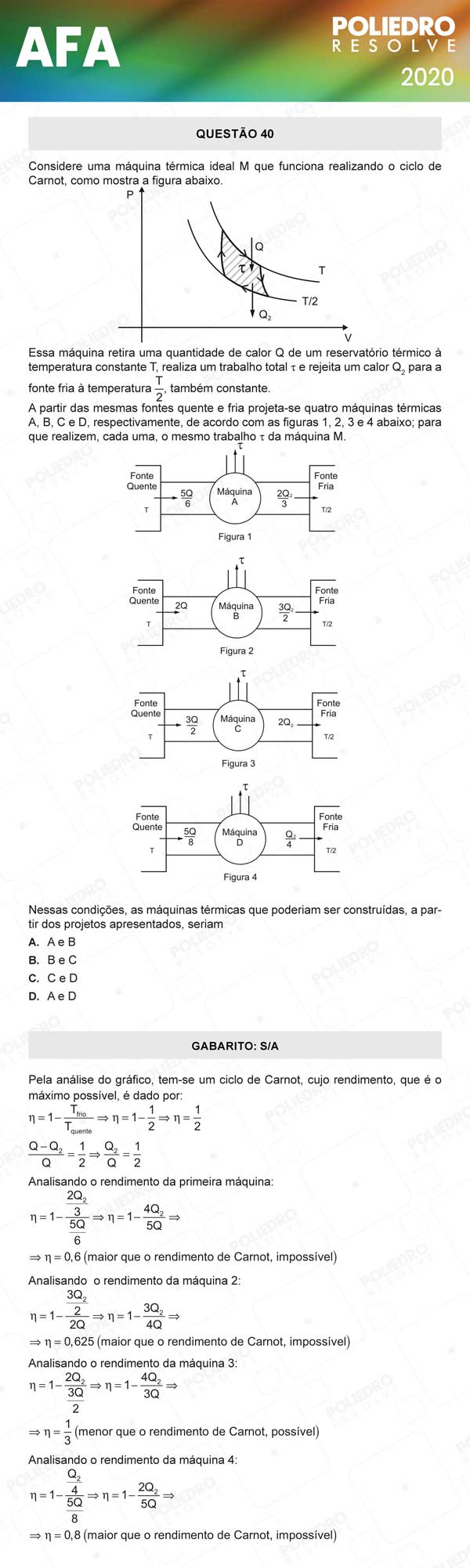 Questão 40 - Prova Modelo C - AFA 2020