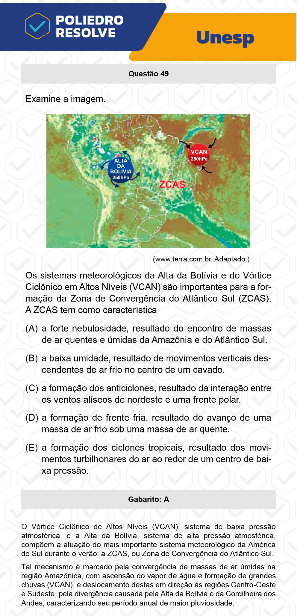 Questão 49 - 1ª Fase - UNESP 2023