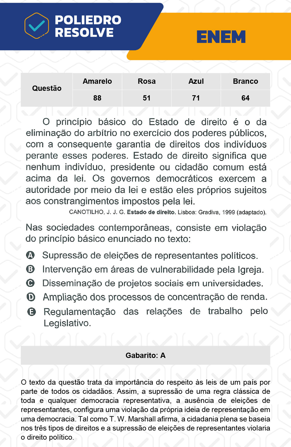 Questão 64 - 1º Dia - Prova Branca - ENEM 2022