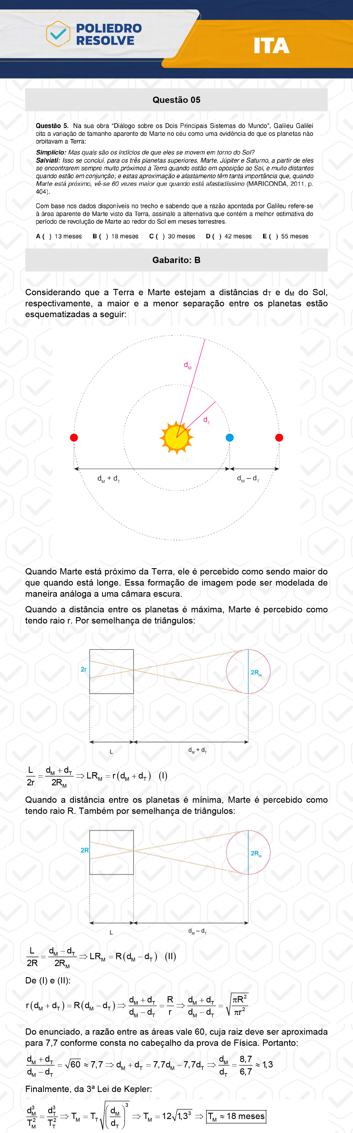 Questão 5 - 1ª Fase - ITA 2024