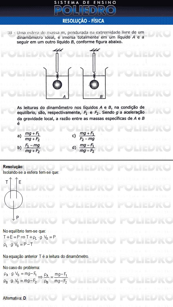 Questão 8 - Física e Português - AFA 2010