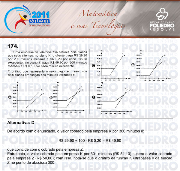 Questão 174 - Domingo (Prova rosa) - ENEM 2011