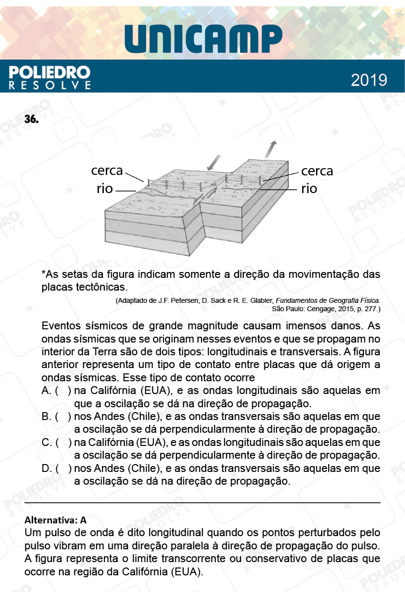 Questão 36 - 1ª Fase - PROVA Q e X - UNICAMP 2019