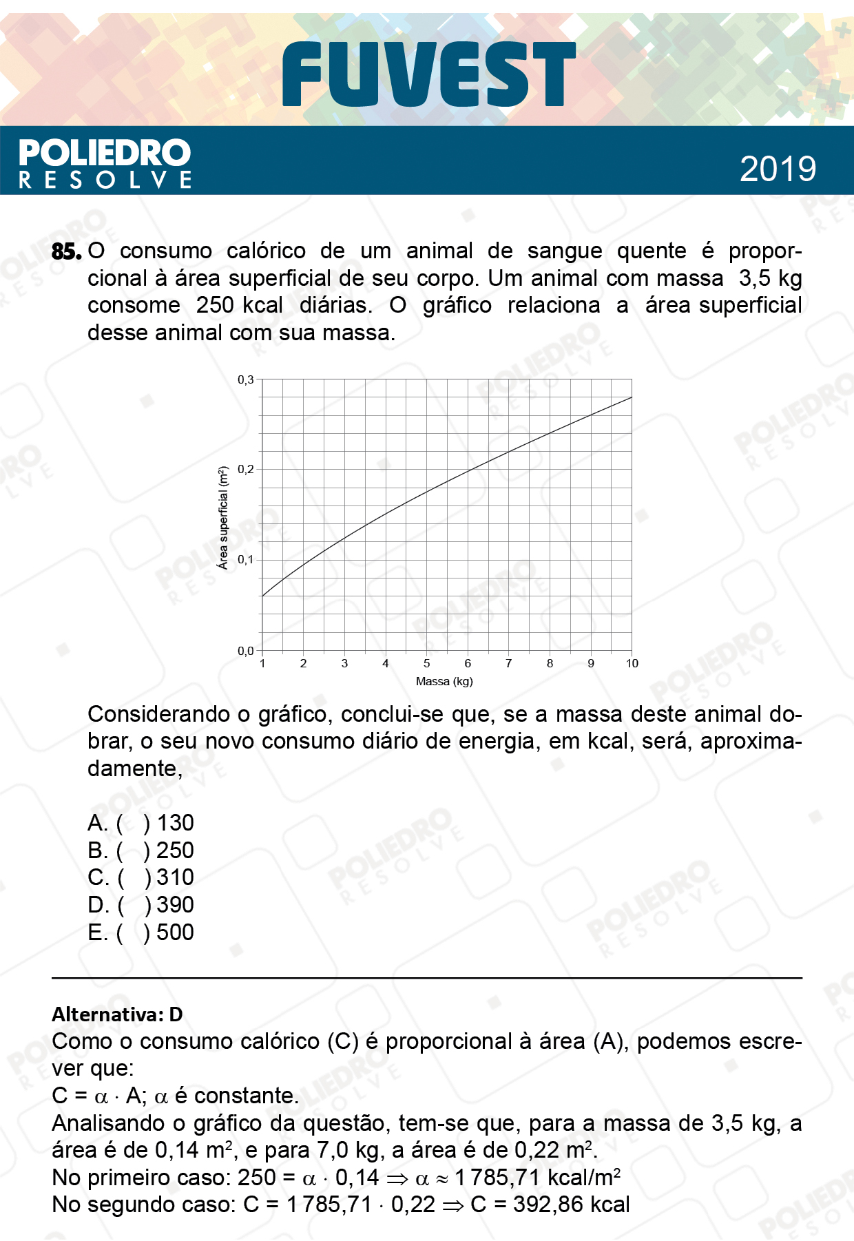 Questão 85 - 1ª Fase - Prova X - FUVEST 2019