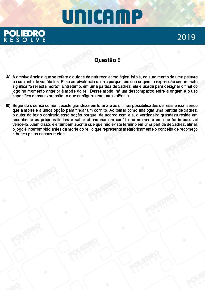 Dissertação 6 - 2ª Fase - 1º Dia - UNICAMP 2019