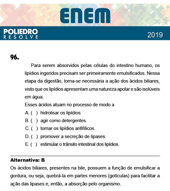 Questão 96 - 2º Dia - Prova AZUL - ENEM 2018