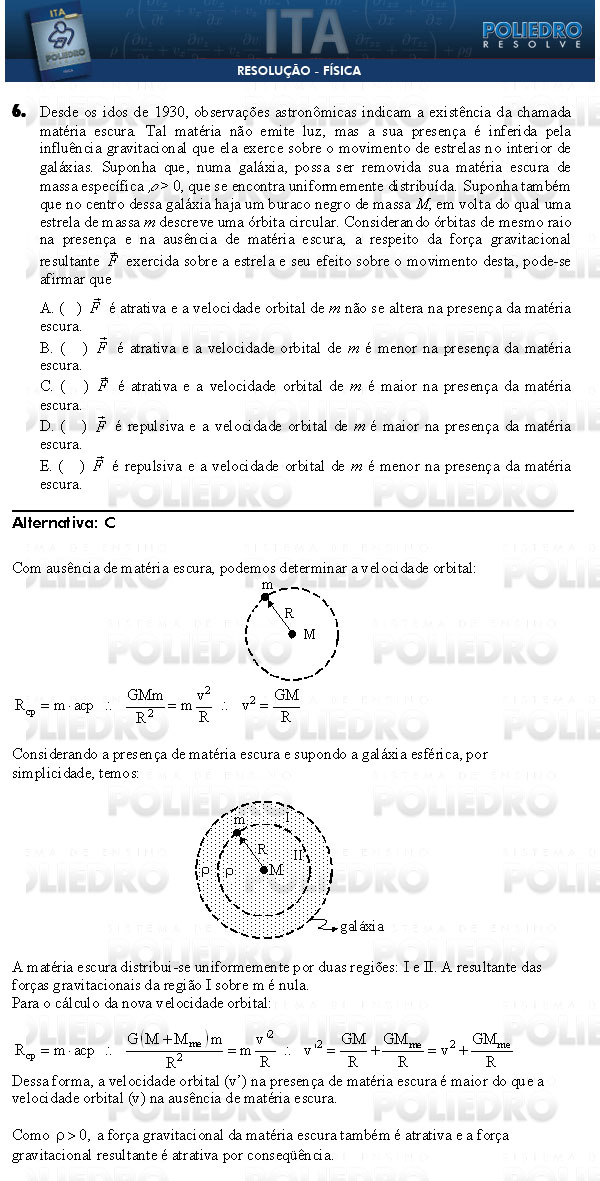 Questão 6 - Física - ITA 2009