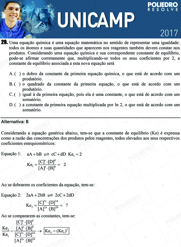 Questão 29 - 1ª Fase - UNICAMP 2017