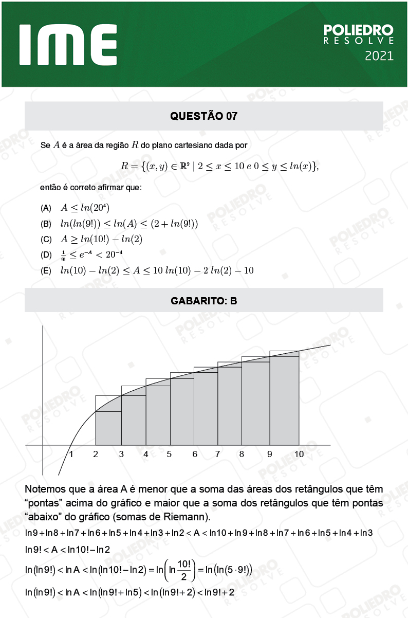 Questão 7 - 1ª FASE - IME 2021