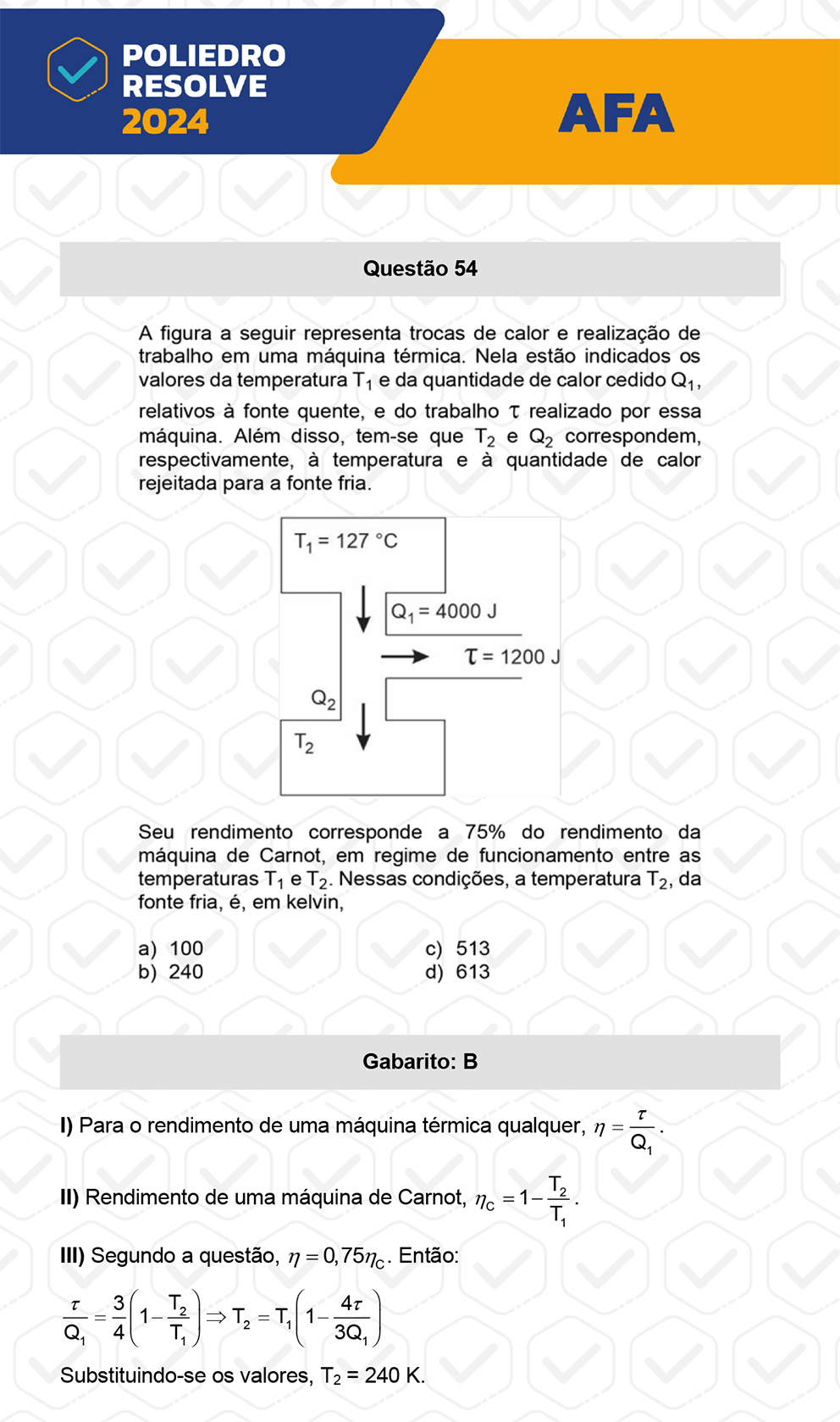 Questão 54 - Prova Modelo A - AFA 2024