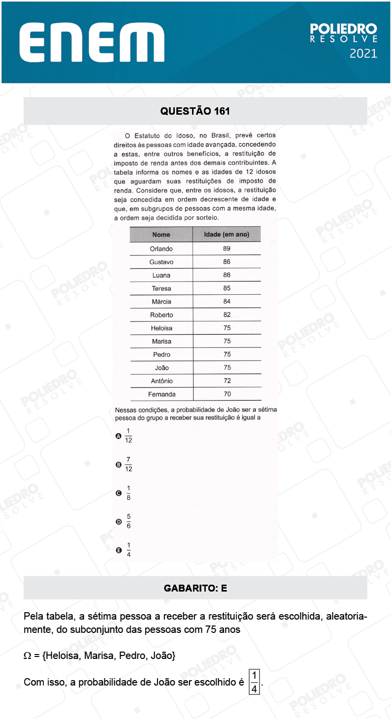 Questão 161 - 2º Dia - Prova Cinza - ENEM 2020