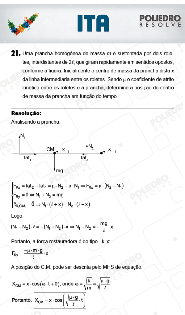 Dissertação 21 - Física - ITA 2018