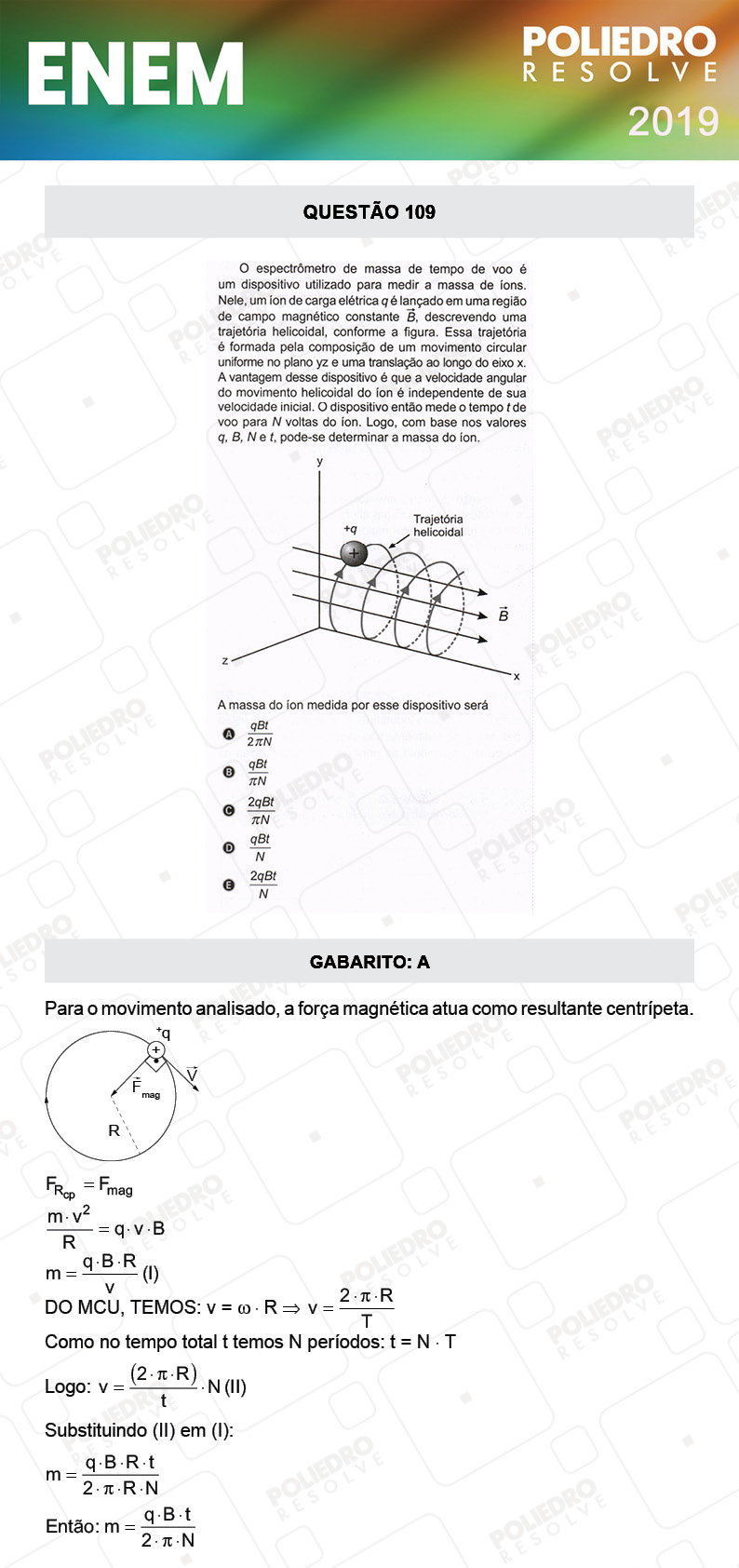 Questão 109 - 2º DIA - PROVA AMARELA - ENEM 2019