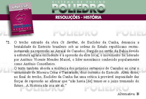 Questão 72 - Conhecimentos Gerais - UNIFESP 2008