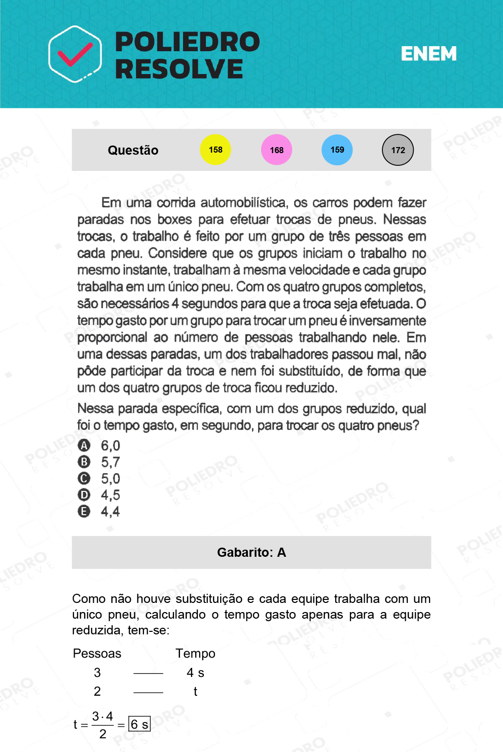 Questão 168 - 2º Dia - Prova Rosa - ENEM 2021