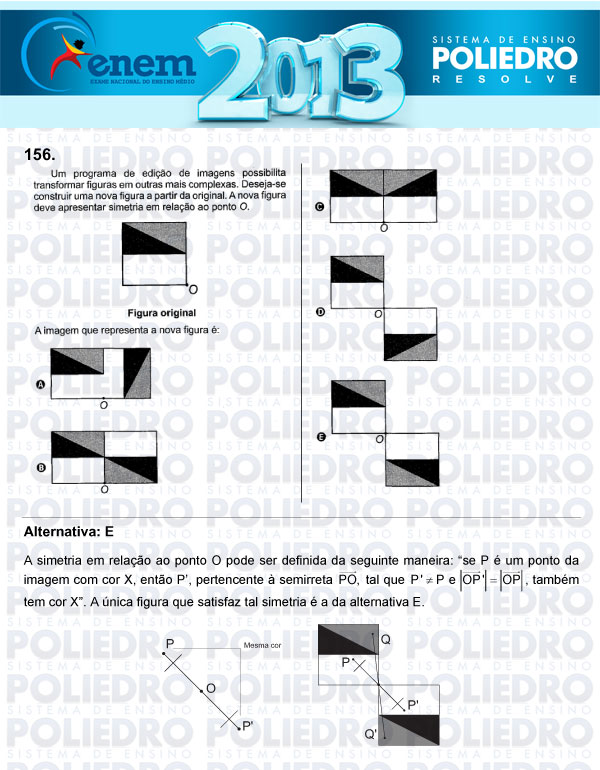 Questão 156 - Domingo (Prova Cinza) - ENEM 2013