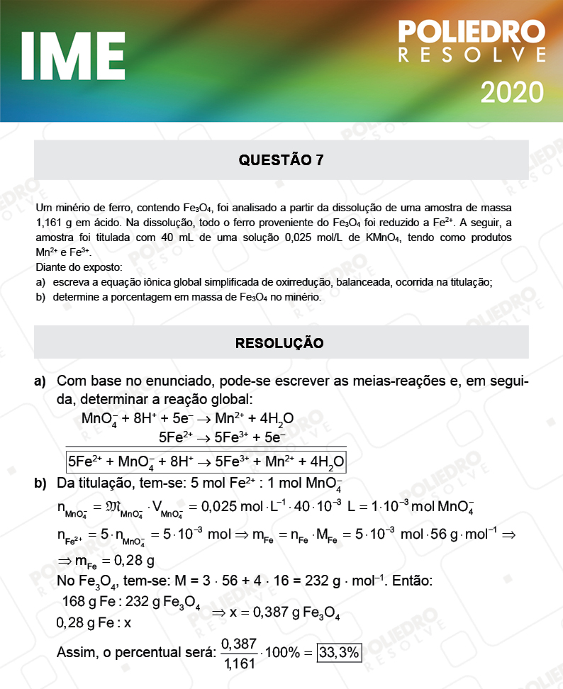 Dissertação 7 - 2ª Fase - Química - IME 2020