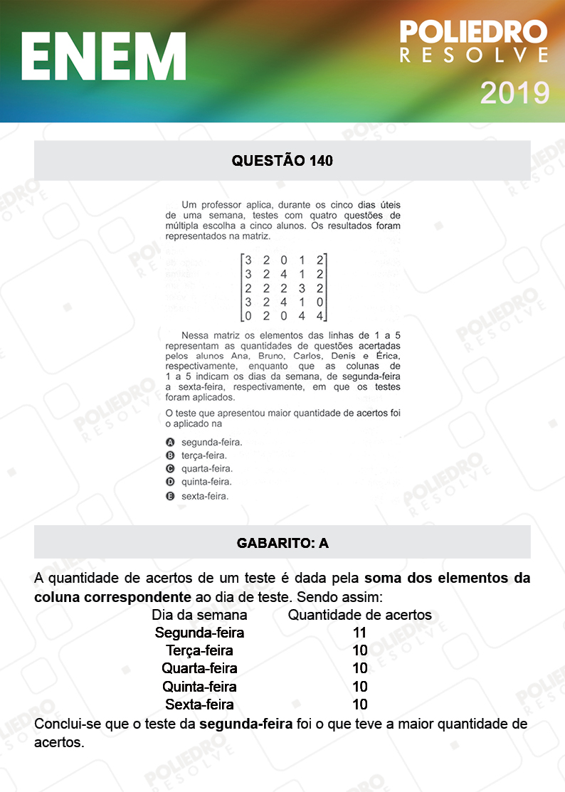 Questão 140 - 2º DIA - PROVA CINZA - ENEM 2019