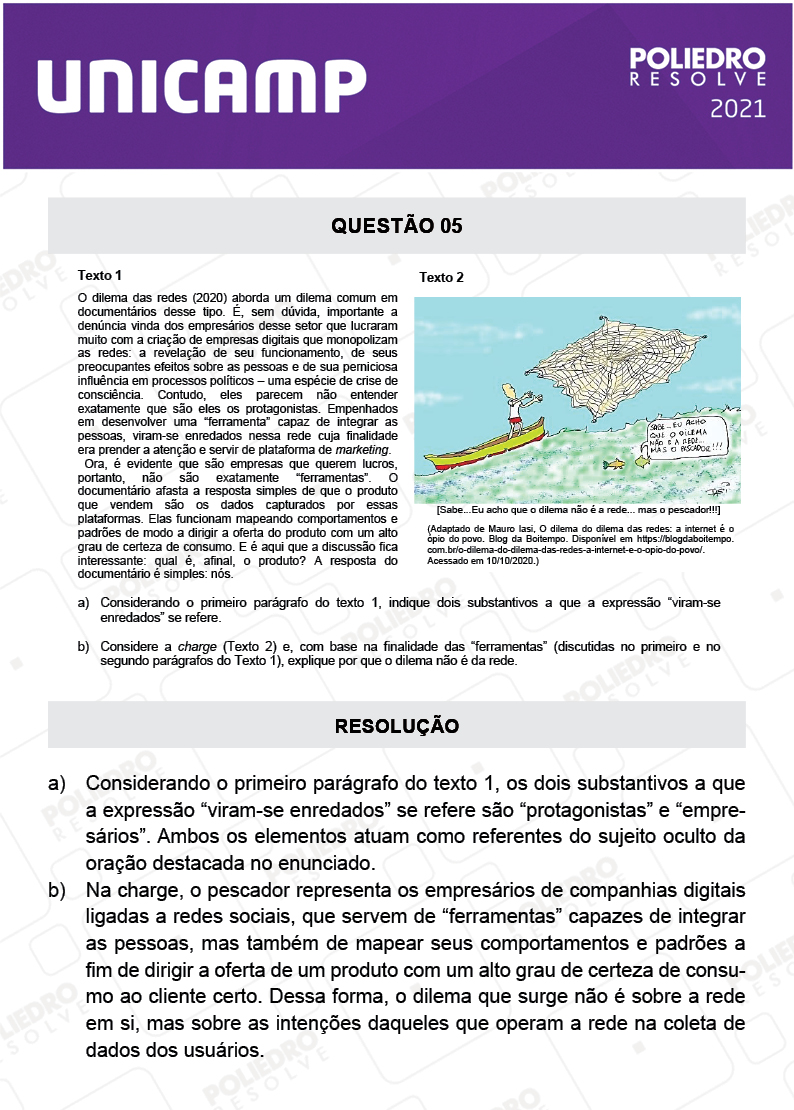 Dissertação 5 - 2ª Fase - 1º Dia - UNICAMP 2021