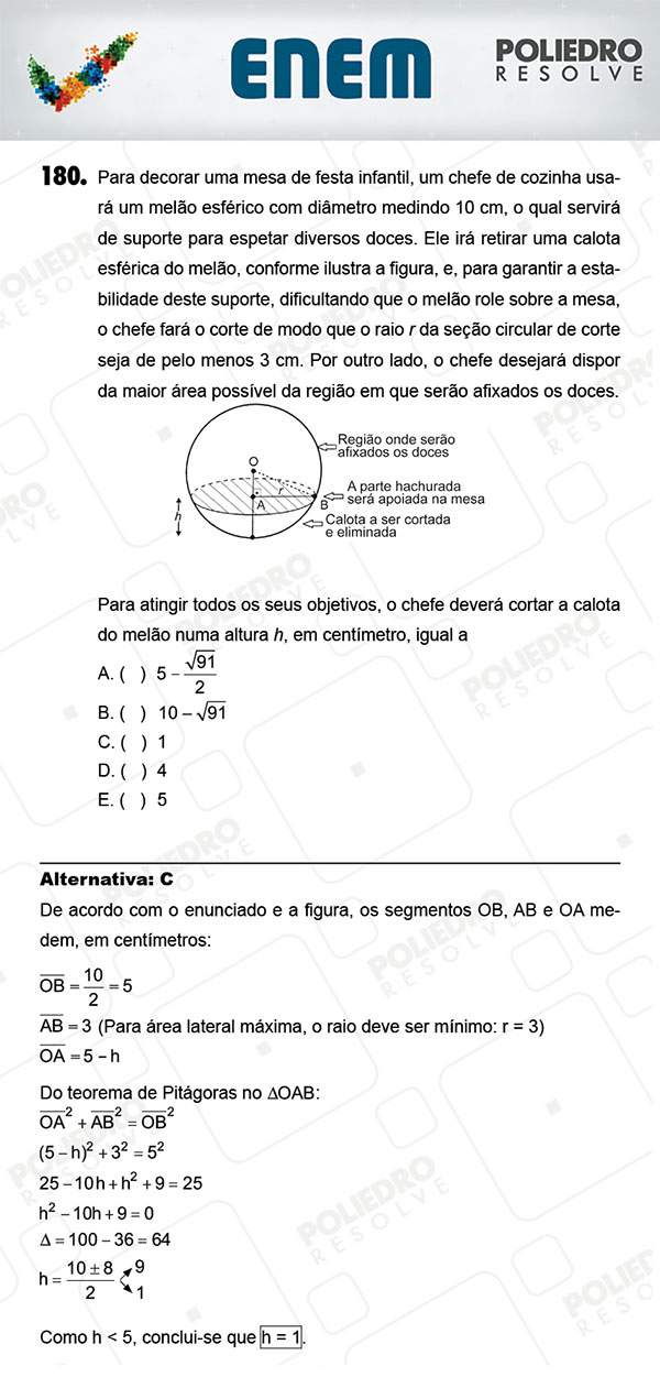 Questão 180 - 2º Dia (PROVA AMARELA) - ENEM 2017