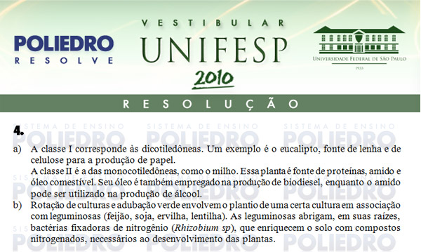 Dissertação 4 - Conhecimentos Específicos - UNIFESP 2010