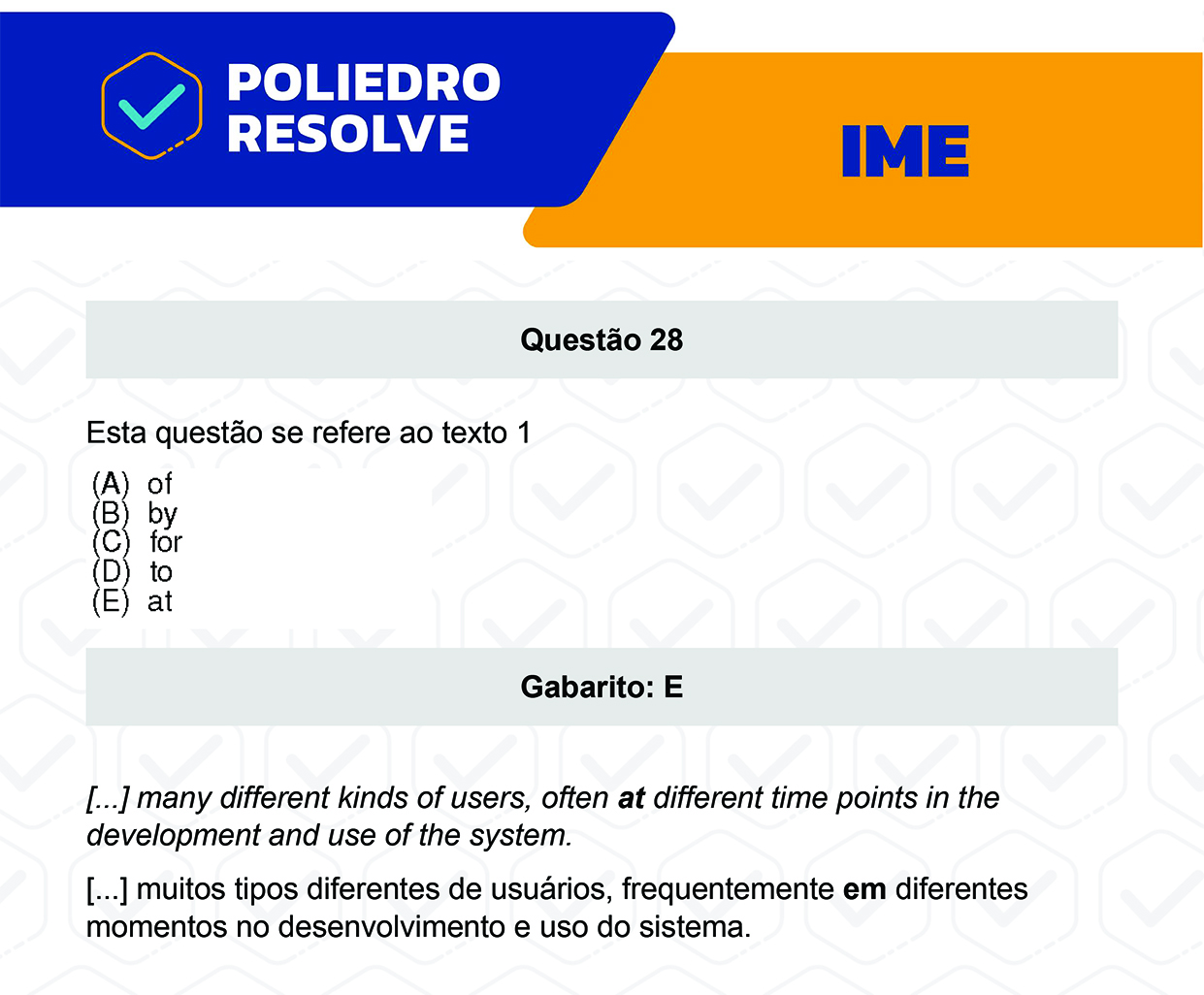 Questão 28 - 2ª Fase - Português/Inglês - IME 2023