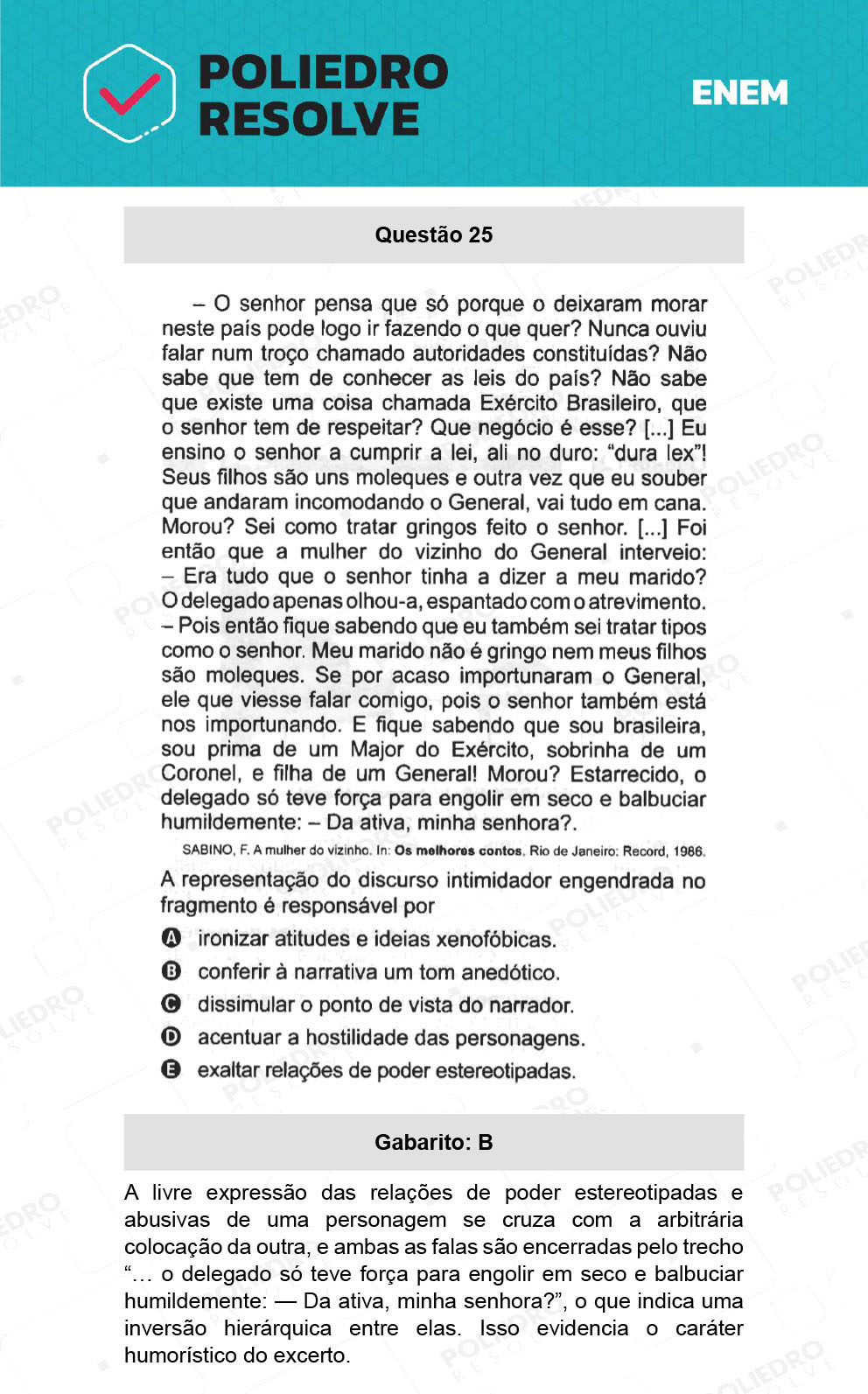 Questão 25 - 1º Dia - Prova Azul - ENEM 2021