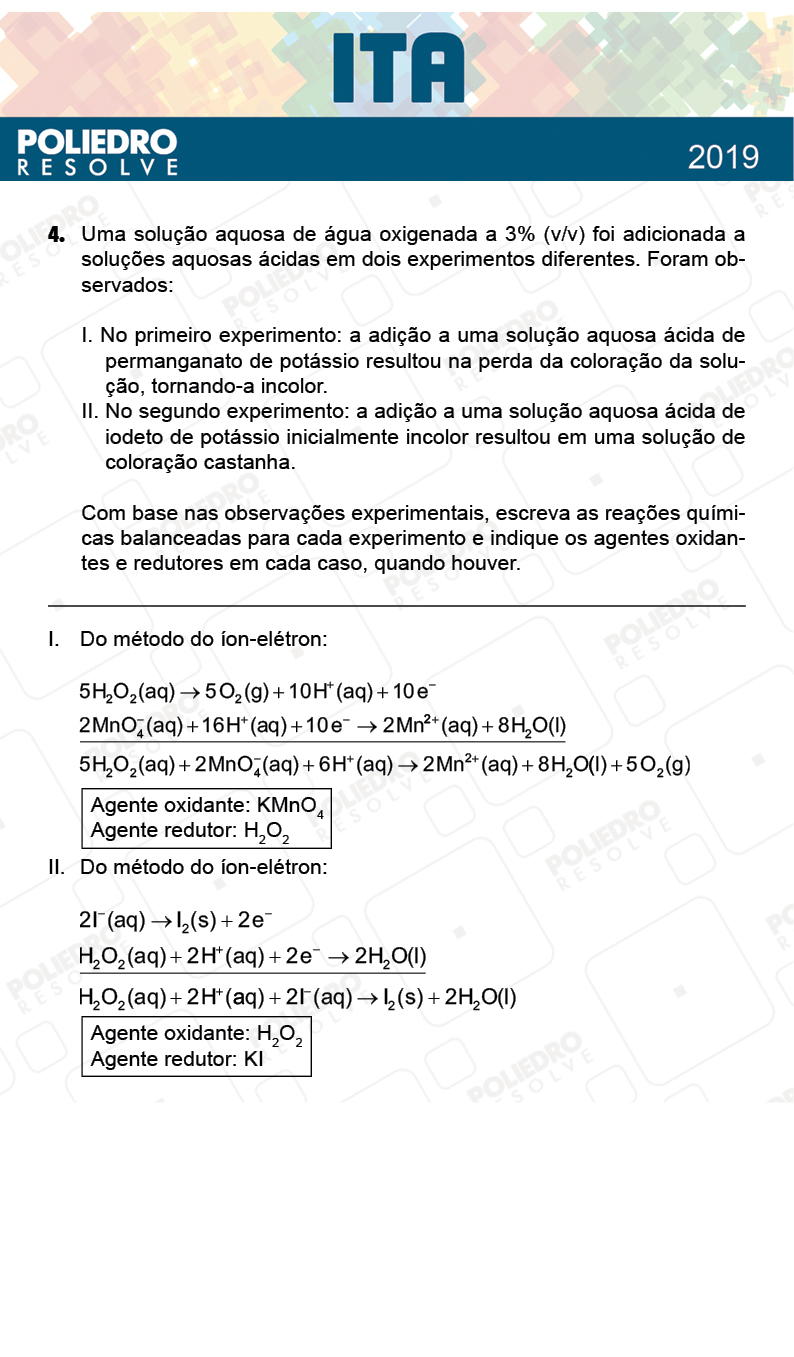 Dissertação 4 - 2ª Fase - 1º Dia - MAT / QUI - ITA 2019