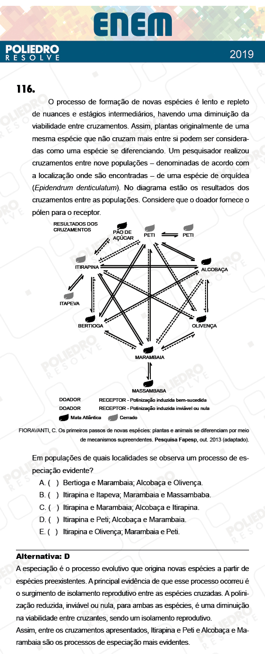 Questão 116 - 2º Dia - Prova ROSA - ENEM 2018