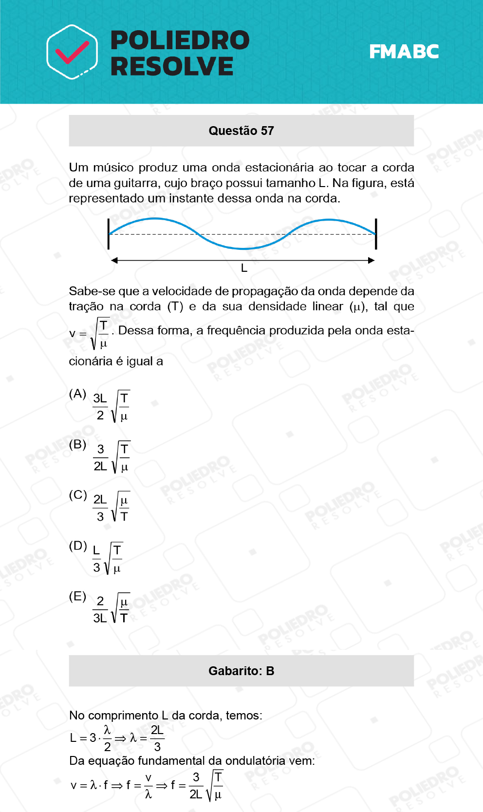 Questão 57 - Fase única - FMABC 2022