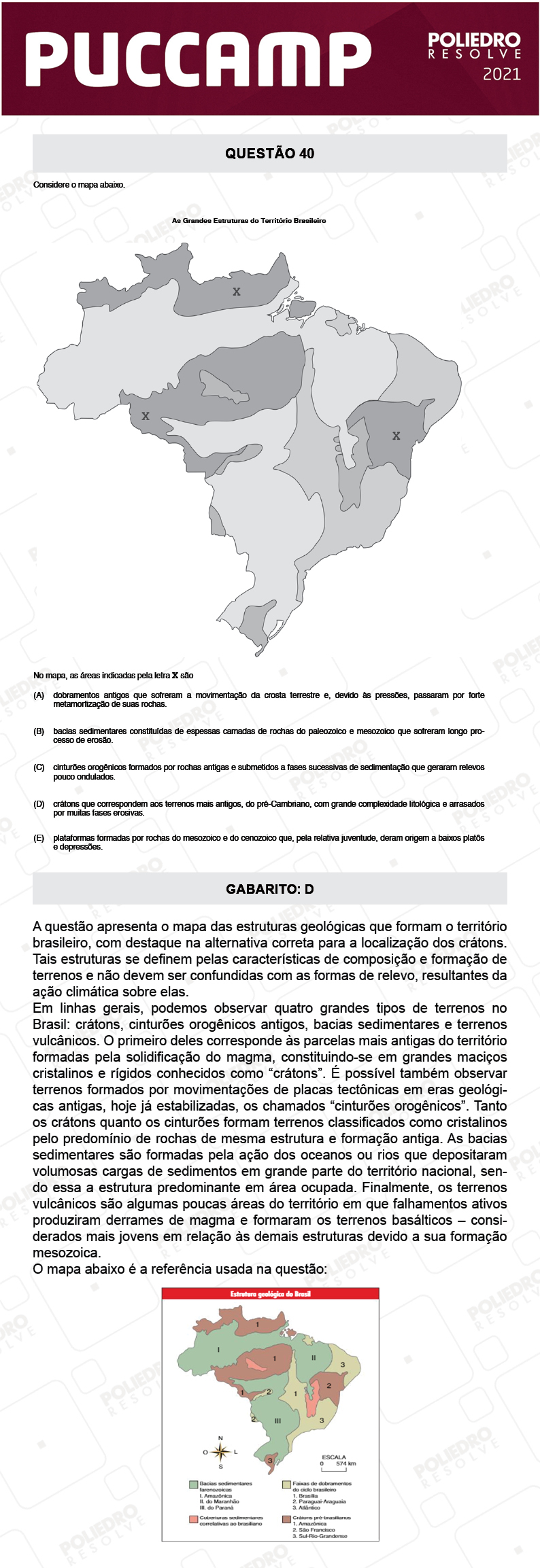 Questão 40 - MEDICINA - PUC-Campinas 2021