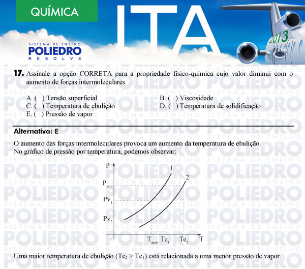 Questão 17 - Química - ITA 2013