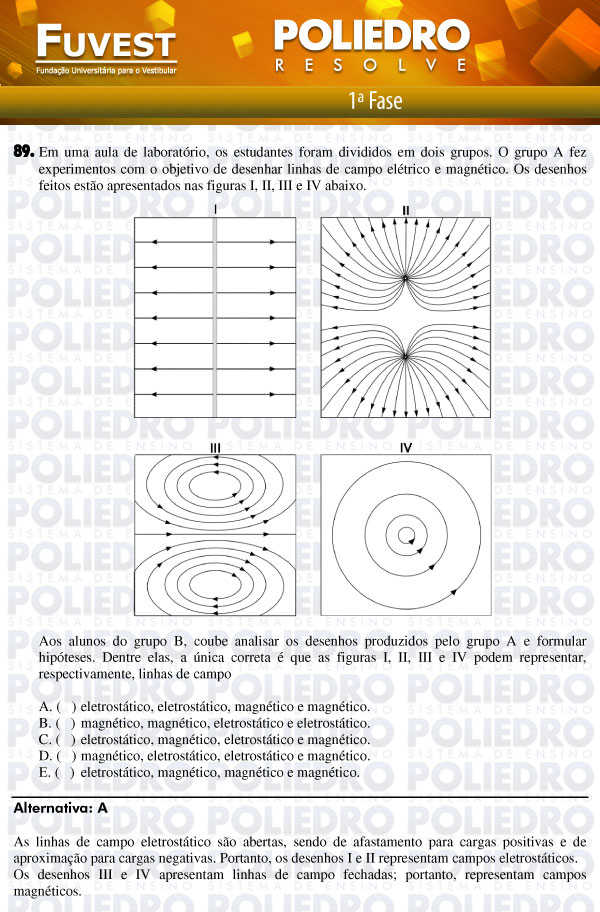 Questão 89 - 1ª Fase - FUVEST 2012