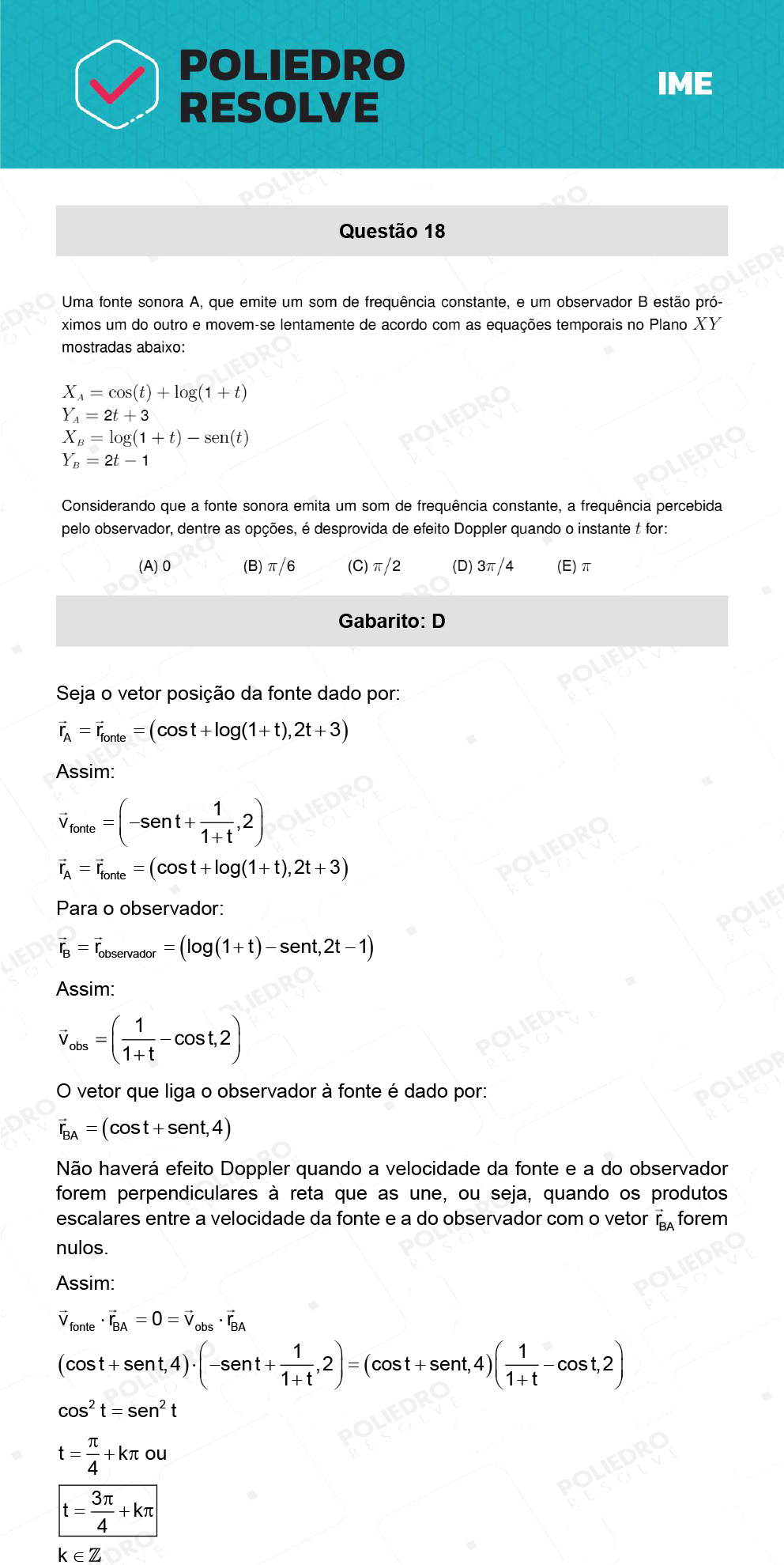 Questão 18 - 1ª Fase - IME 2022