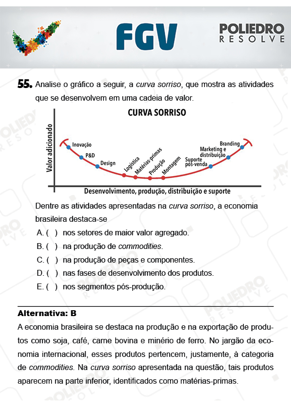 Questão 55 - Objetivas - FGV 2018