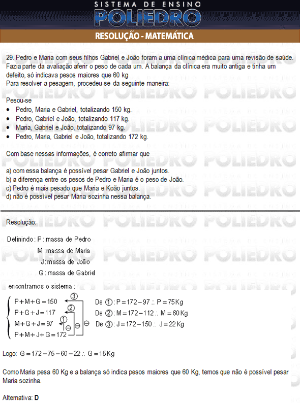 Questão 29 - Inglês e Matemática - AFA 2010