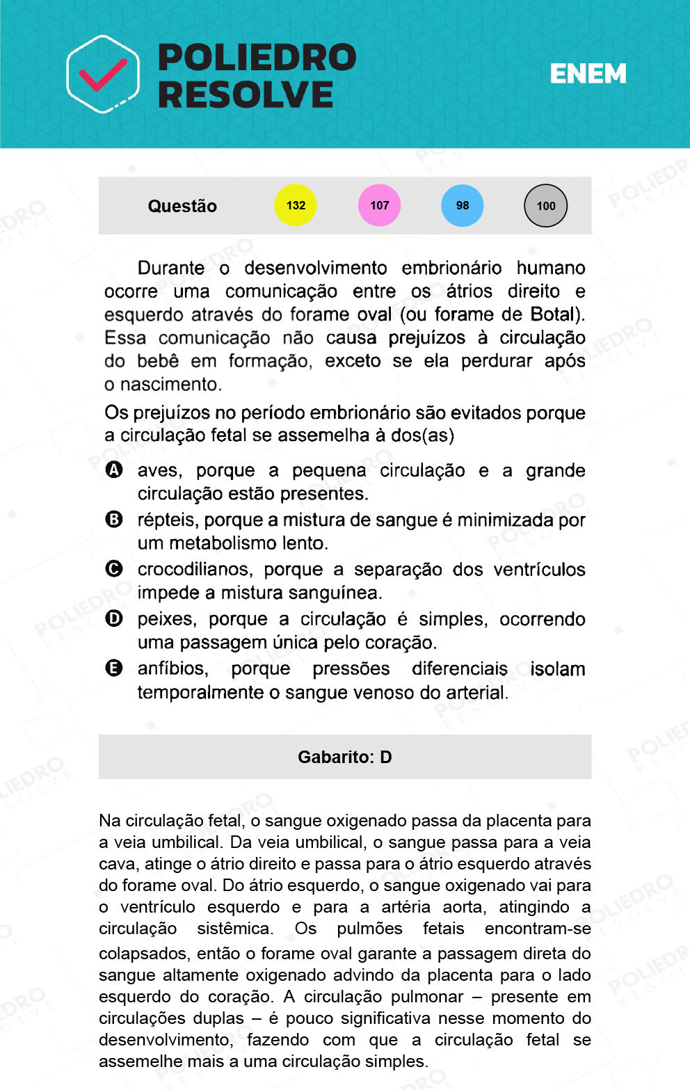 Questão 100 - 2º Dia - Prova Cinza - ENEM 2021