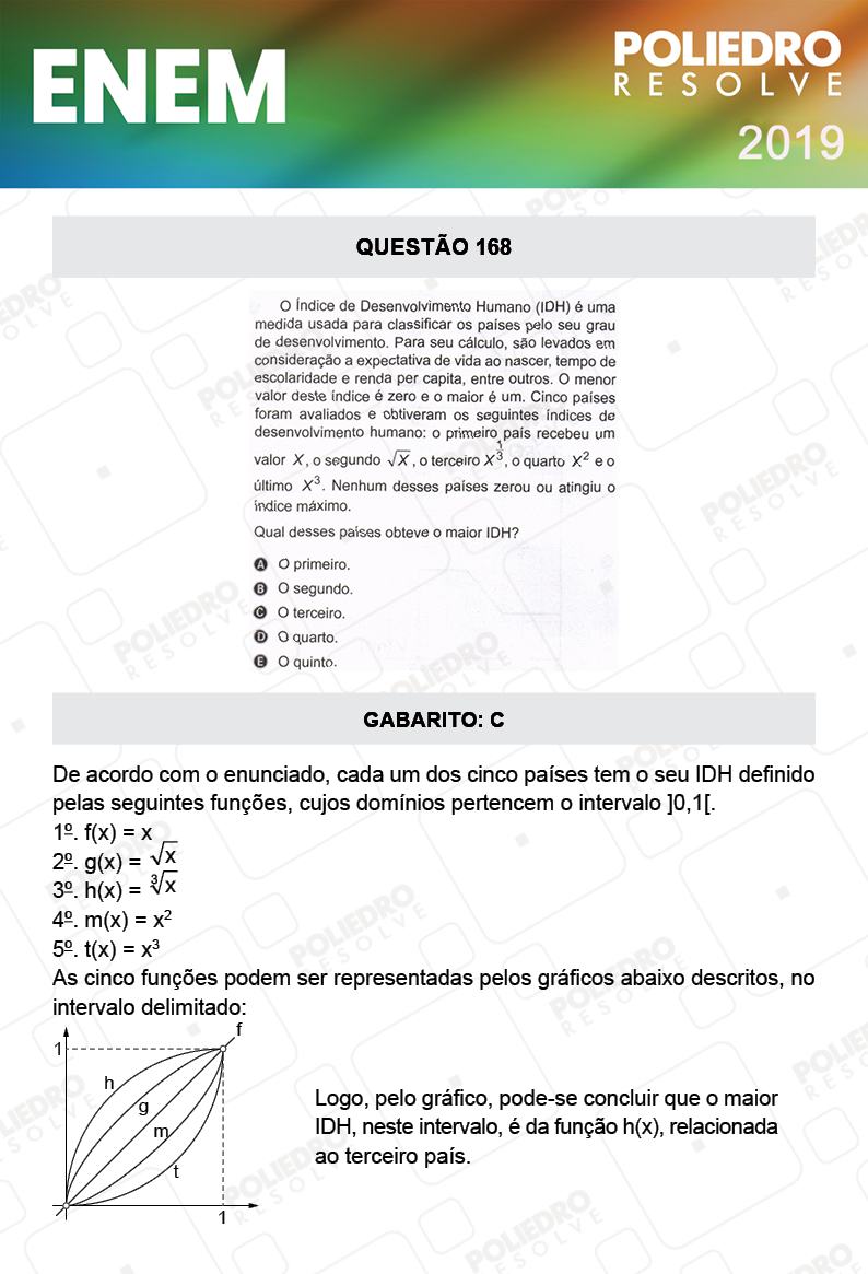 Questão 168 - 2º DIA - PROVA AMARELA - ENEM 2019