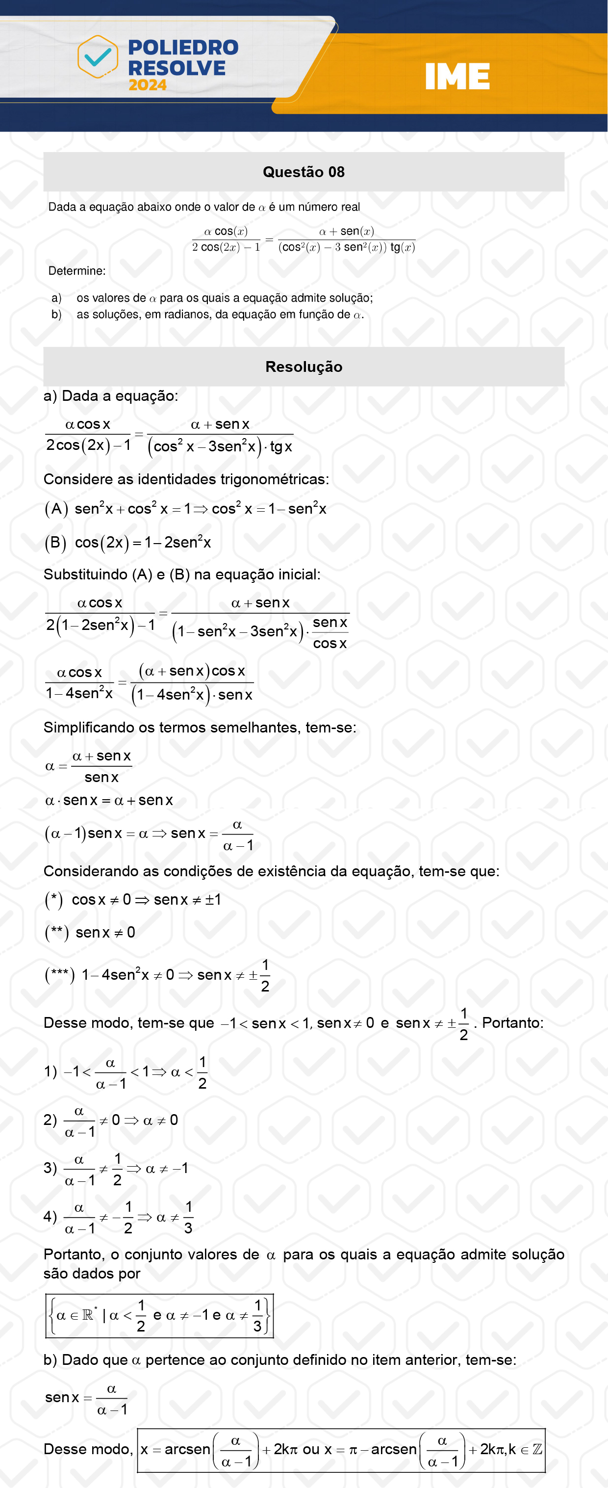 Dissertação 8 - 2ª Fase - 1º Dia - IME 2024