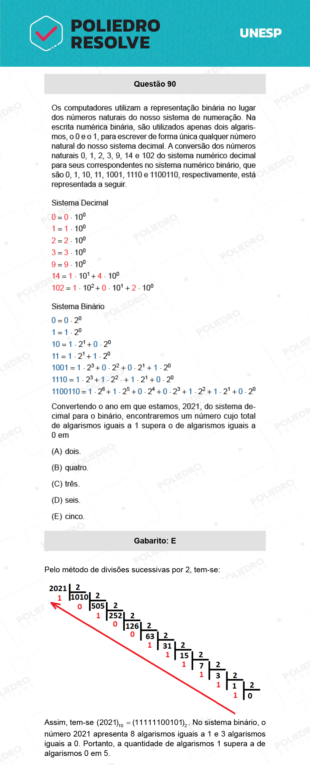 Questão 90 - 1ª Fase - Ext / Hum - UNESP 2022