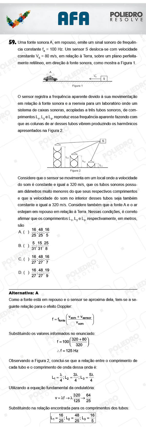 Questão 59 - Prova Modelo A - AFA 2018