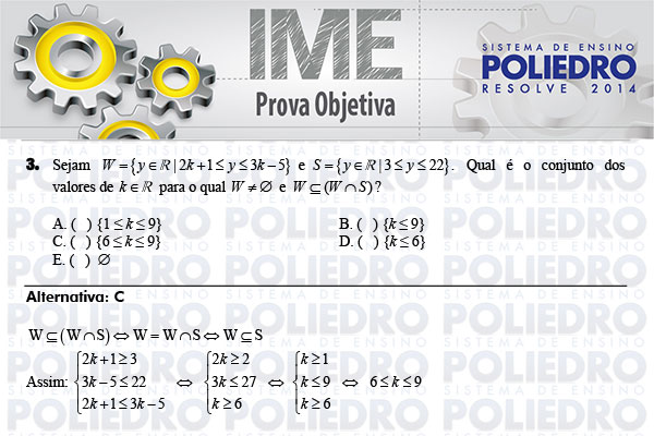 Questão 3 - Objetiva - IME 2014