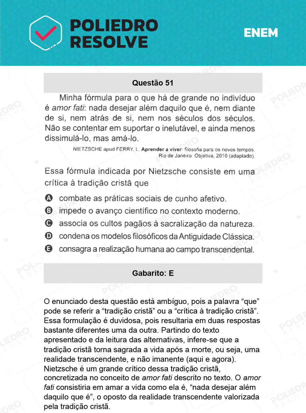 Questão 51 - 1º Dia - Prova Amarela - ENEM 2021