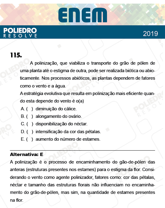 Questão 115 - 2º Dia - Prova CINZA - ENEM 2018